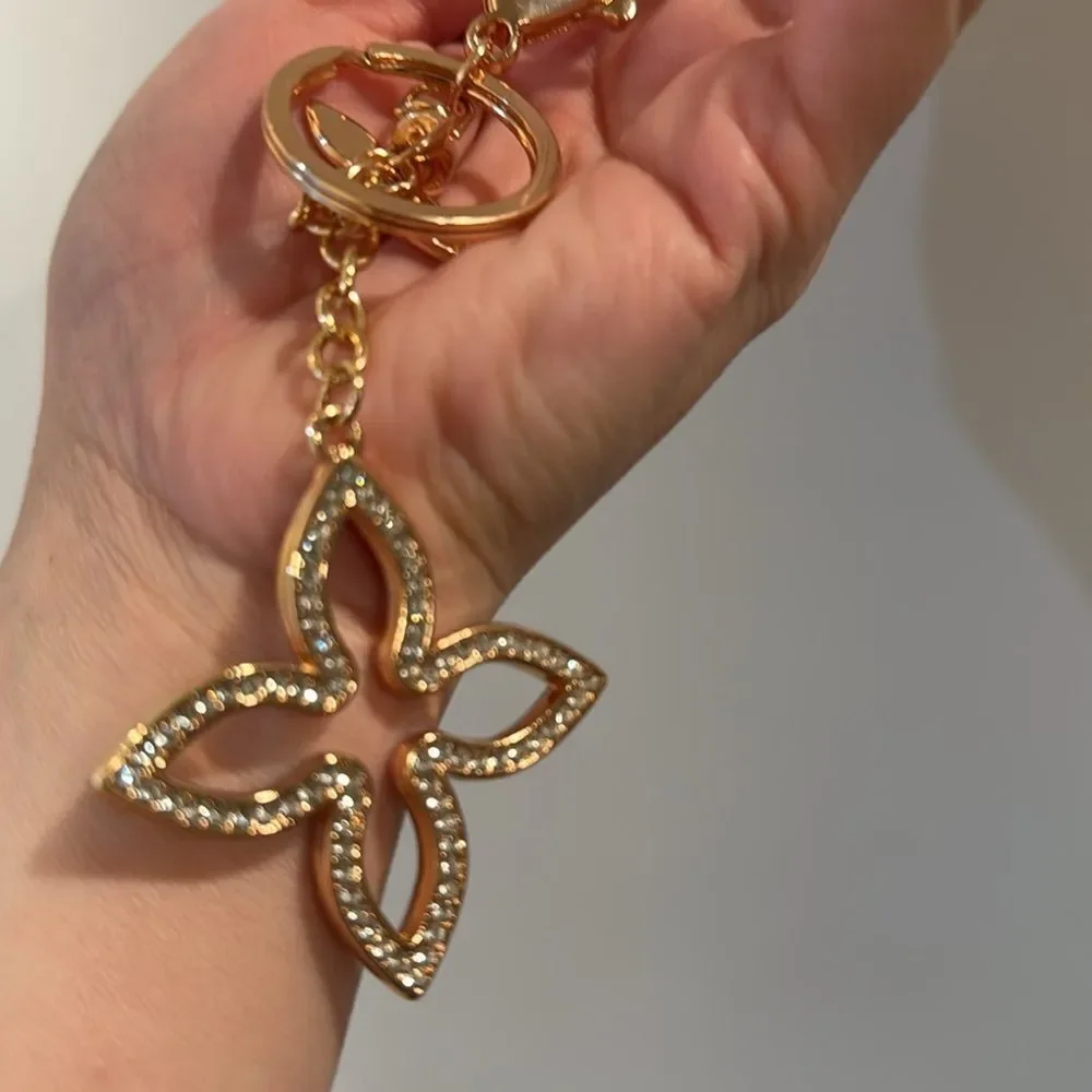 Fashion Jewelry Gold Flower Keychain